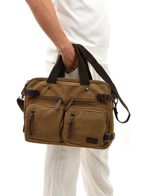 Byhakan EBA-8691 Kanvas Sırt Çantası Laptop Evrak Çantası Okul Çantası