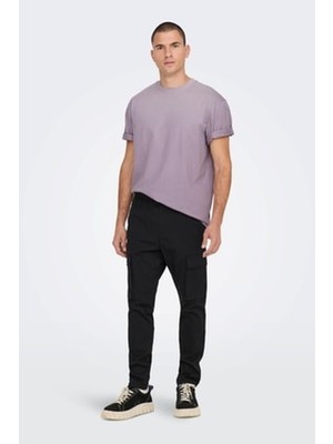 Only & Sons Onsfred Lıfe Rlx Ss Tee Noos Erkek Gri T-Shirt - 22022532