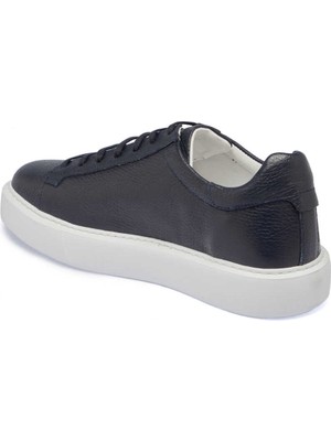 Tergan Lacivert Deri Erkek Sneaker - E24I1AY56697-A38  Lacivert