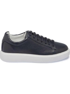 Tergan Lacivert Deri Erkek Sneaker - E24I1AY56697-A38  Lacivert