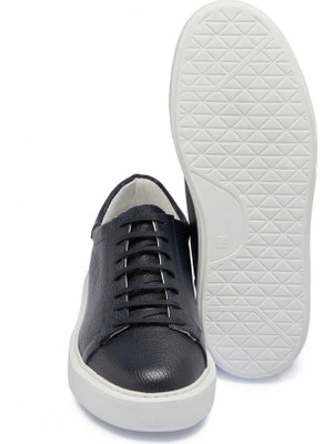 Tergan Lacivert Deri Erkek Sneaker - E24I1AY56697-A38  Lacivert