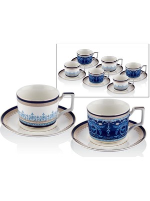 Lamedore Blue Banube 6lı Çay Fincanı Seti 15X6,5CM