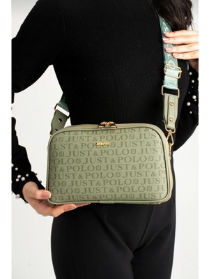 Just Polo Kadın Yeşil 5 Bölmeli Çapraz Omuz Çantası -2053