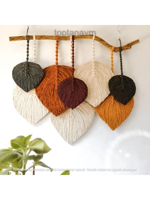 Ninastore Makrome Duvar Süsü Yaprak Duvar Dekorasyonu