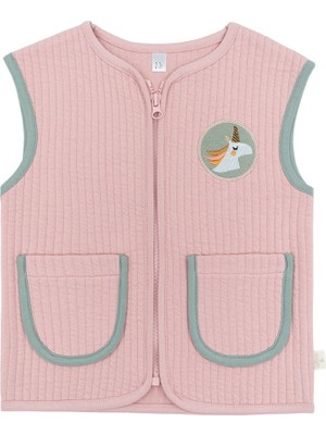 Miela Kids Kontrast Biyeli Kapitone Yelek