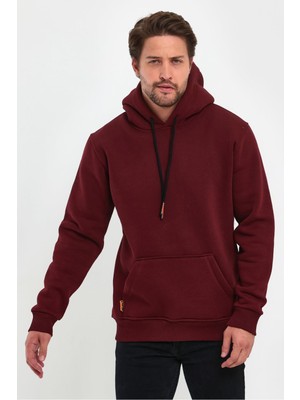 Yakamel Erkek 3 Iplik Kapşonlu Oversize Sweatshirt