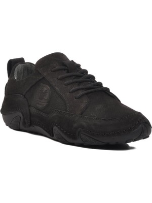 Ayakmod 325-S Siyah Nubuk  Deri Erkek Günlük Ayakkabı