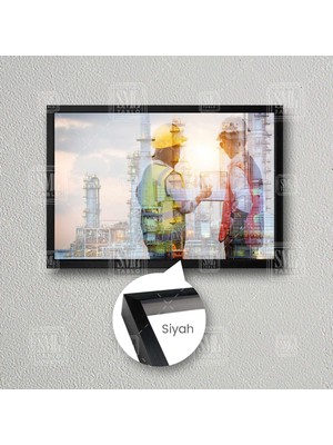 SML Tablo Inşaat Mimarlık Ofis Mühendis Building Çerçeveli Yatay Kanvas Tablo