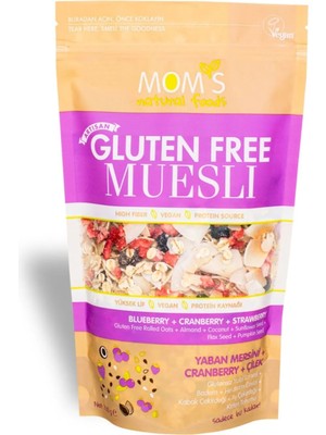 Mom's Natural Foods Glutensiz MÜSLİ Meyveli 300 G Vegan Yüksek Lifli Sağlıklı Kahvaltı