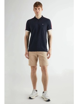 Gant Erkek Lacivert Regular Fit Renk Bloklu Polo