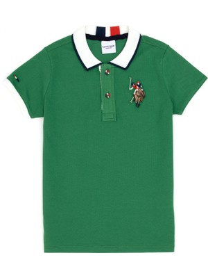 U.S. Polo Assn. Erkek Çocuk Yeşil Basic Polo Yaka Tişört 50279570-VR054