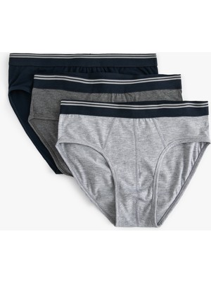 Koton 3'lü Slip Boxer Seti Çok Renkli Şerit Detaylı