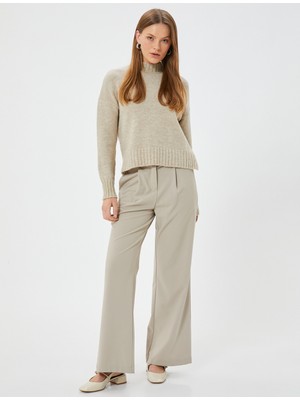 Koton Dik Yaka Triko Kazak Uzun Kollu Yumuşak Dokulu