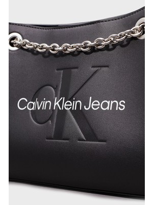 Calvin Klein Logolu Zincir Askılı Çanta K60K6078310GQ Bayan Çanta K60K607831 0gq