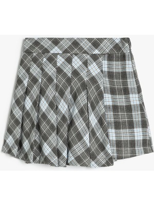 Koton Pileli Etek Ekoseli