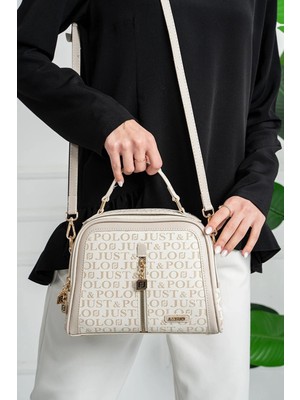 Just Polo Kadın 4 Bölmeli Uzun Askılı El ve Omuz Çantası Çapraz Çanta 29X19CM PBU5702