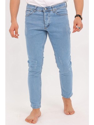 Denim Loni Enerjin Denim Slim Fit Buz Mavi Jean PANTOLON-6693