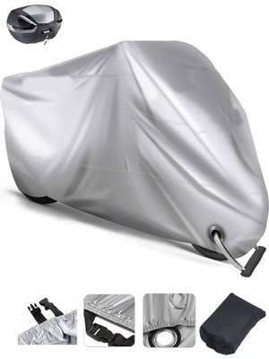 Autolion Arora Smart 50  Gri Motosiklet Brandası Arka Çanta Uyumlu (Kilitli)