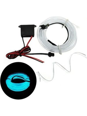 Astra Buz Mavi Araç içi Aydınlatma İp Neon LED Torpido Ledi Trim 5 Metre
