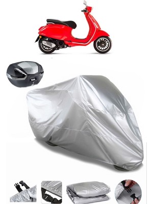 Vespa Sprint 125 Arka Çanta Uyumlu Motosiklet Brandası Lüx Kalite Kalın Yüksek Kalite