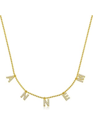 Gumush ​gümüş Gold Annem Yazılı Bayan Kolye