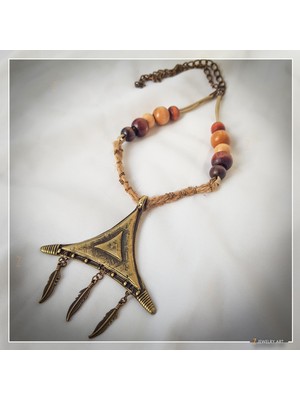 Z Jewelry Art Kashısh - El Yapımı Etnik Otantik Bohem Kadın Erkek Kolye - ZJA-K-0220