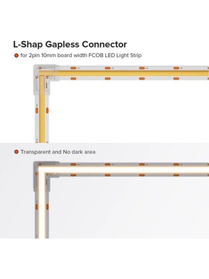 Cata 4 Adet Şeffaf L Şekli Kapak Konnektörleri 4pin Rgb Fcob 10MM LED Şerit Işıklar Lehimsiz Bağlantı