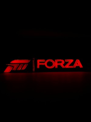 Domini Forza Horizon - Rgb LED Işıklı 3 Boyutlu Tabela - 20CM x 3cm x 2cm (Bluetooth Kontrollü)