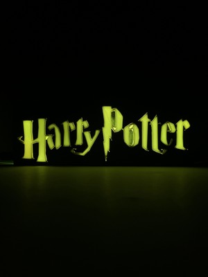 Domini Harry Potter - Rgb LED Işıklı 3 Boyutlu Tabela - 20CM x 7cm x 2cm (Bluetooth Kontrollü)