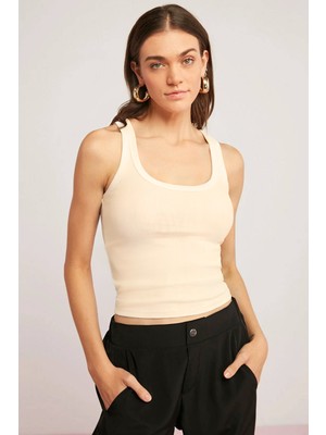 Yakamel Kadın Basic Fitilli Askılı Sporcu Atlet