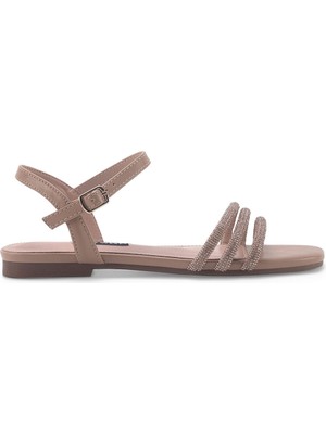 Nine West Angel 3fx Krem Kadın Düz Sandalet