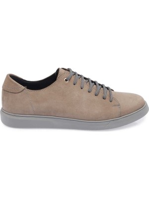 Tergan Gri Nubuk Deri Erkek Sneaker - E24I1Ay56820-A40 Gri