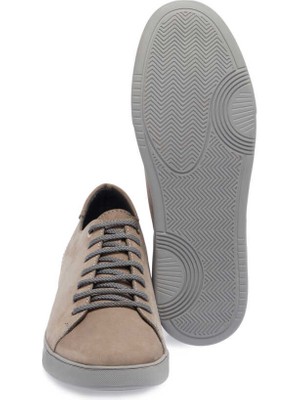 Tergan Gri Nubuk Deri Erkek Sneaker - E24I1Ay56820-A40 Gri