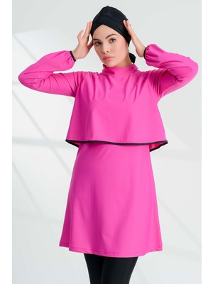 REMSA Likralı Tam Kapalı Tesettür Mayo 2238 Sena Fuşya