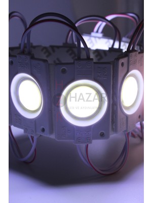 Hazar Led 12 Volt 2.4 Watt Tekli Su Geçirmez Modül Led Beyaz (10 Adet)