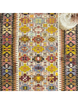 Soho Antiq Rissa Geometrik Tasarımlı El Dokuma Kilim 152X220 cm