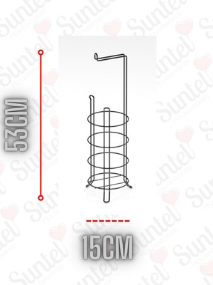 Suntel Banyo ve Mutfak Aksesuarları Tuvalet Kağıtlık Wc Kağıtlığı Tuvalet Kağıdı Standı Yedekli Tuvalet Kağıt Askısı Krom