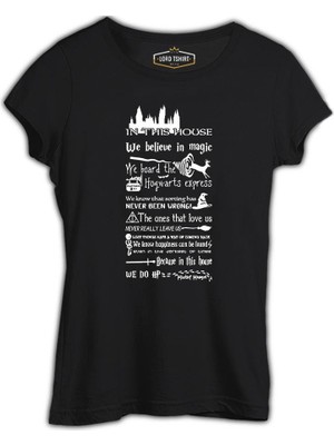 Lord T-Shirt Hp - Evin Kuralları Siyah Bayan Tshirt