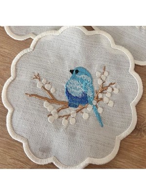 Nakış Konsept Kuş Desenli Kokteyl Peçete 1 Adet