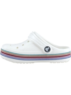 Crocs Bayaband Rainbow Çocuk Beyaz Terlik (209730-100)