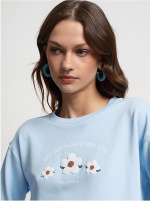 Loft Açık Mavi Kadın Sweatshirt LF 2033735