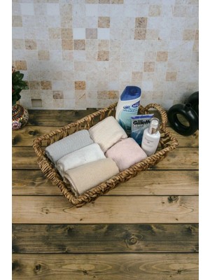 Avantage Home Mette - Dekoratif Doğal El Örgüsü Sepet, Meyvelik, Havluluk, Ekmek Sepeti, Banyo Organizer 47 cm