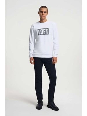 Loft Beyaz Erkek Sweatshirt LF 2031655