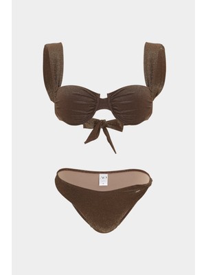 Açelya Okcu Premium Askı Detaylı Themıs Fit Kadın Bikini Üstü
