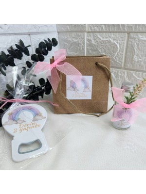Hayaller Dükkanı 20 Adet Açacak Çanta ve Kolonya Şişesi 3 Lü Set Bebek Şekeri Bebek Mevlüt Lik Sünnet Şekeri