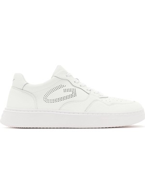 Guardiani Alberto Guardiani Erkek Beyaz New Era Bağcıklı Deri Sneaker G03M100026