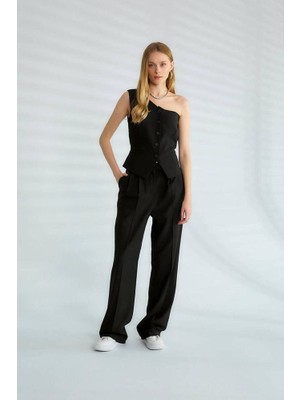 Robin Tania Pilili Pantolon Siyah