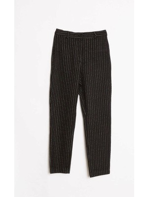 Robin Nicole Klasik Çizgili Fit Pantolon