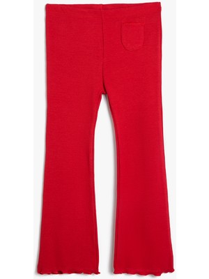 Koton Ispanyol Paça Tayt Basic Ribanalı Pamuklu