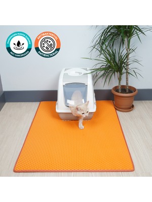 Eva Türkiye 100x110 cm Kedi Tuvaleti Önü Paspası Kedi Kumu Paspası
